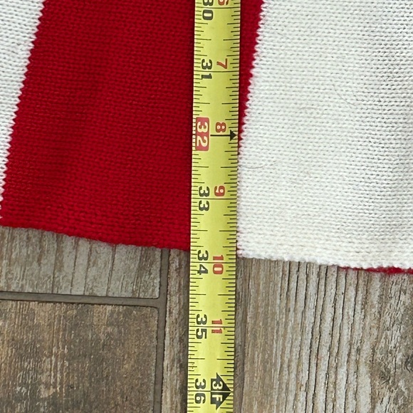 Francesca’s size Medium Ladies Christmas Holiday Sweater Dress Red and White - Picture 3 of 8